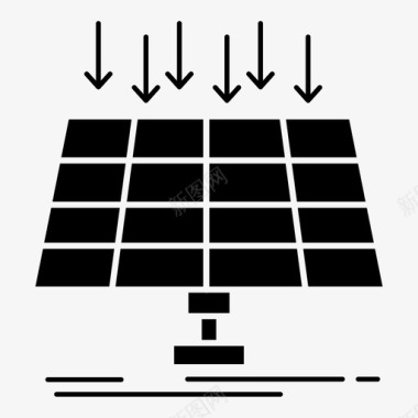 软装设计方案太阳能电池板能源智能城市图标