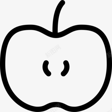 苹果苹果片水果和蔬菜图标