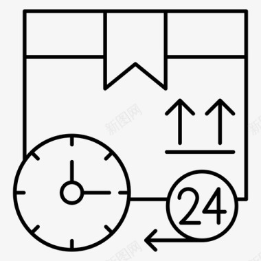 饿了么配送最后期限箱子交货图标