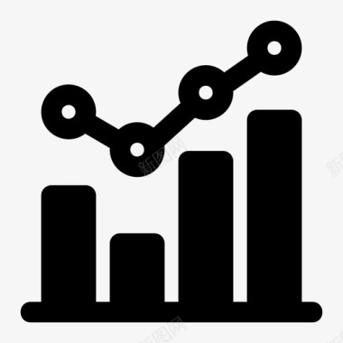 公司业绩分析图统计分析条形图图标