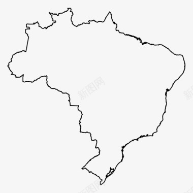 巴西边界国家图标