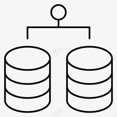 大型拍卖会服务器数据中心数据库图标