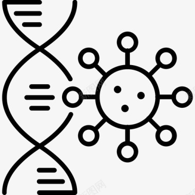 dna和aids疾病hiv图标