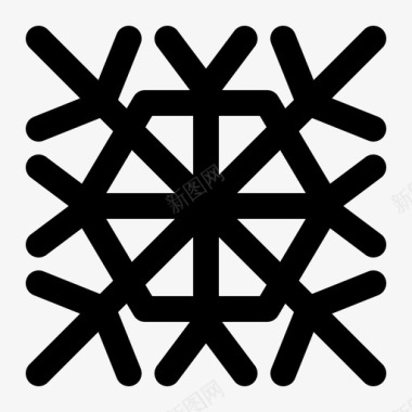 白色雪花雪花冬天季节符号图标