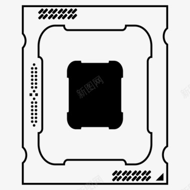 处理cpu中央计算机处理器中央处理器图标
