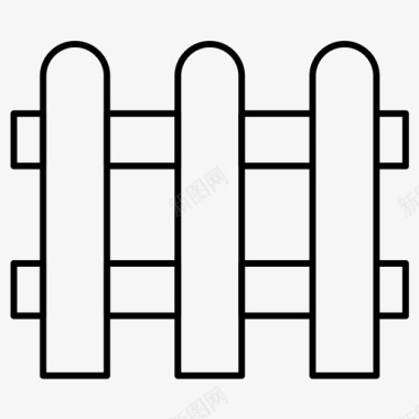 金围栏边界围栏花园边界图标