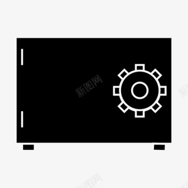 保险库货币保险箱保险库公司业务标志图标