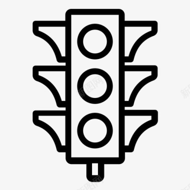 道路勘察红绿灯城市十字路口图标