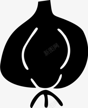 大蒜手绘健康图标