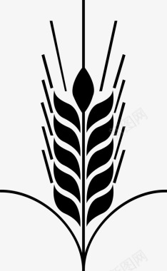 小麦穗粮食收获图标