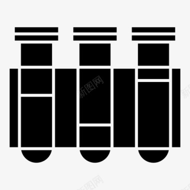 化学研究试管试管血液实验室图标