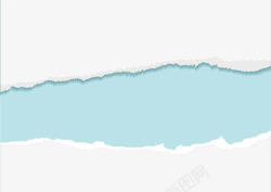 蓝色撕纸撕边效果素材