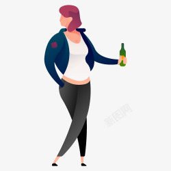 扁平化卡通商务办公人物数据图banner海报H5动素材