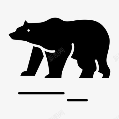 熊动物熊加拿大图标