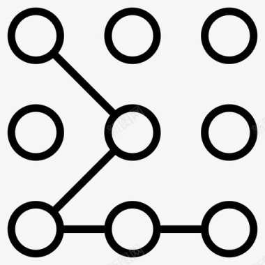 像素数字符号模式锁定保护图标