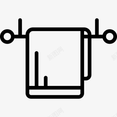 毛巾清新悬挂悬垂毛巾图标