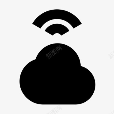 WIFI网络云计算网络wifi云图标