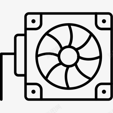 风扇标志冷却器空气计算机图标