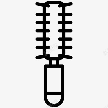 家装沙龙毛刷发刷理发店图标