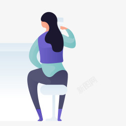 扁平化卡通商务办公人物数据图banner海报H5动素材