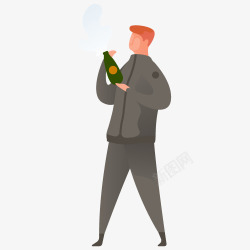 扁平化卡通商务办公人物数据图banner海报H5动素材