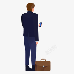 扁平化卡通商务办公人物数据图banner海报H5动素材