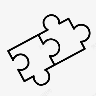 适合大小拼图商业连接图标