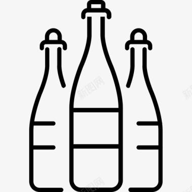 瓶装酒酒精冷却图标