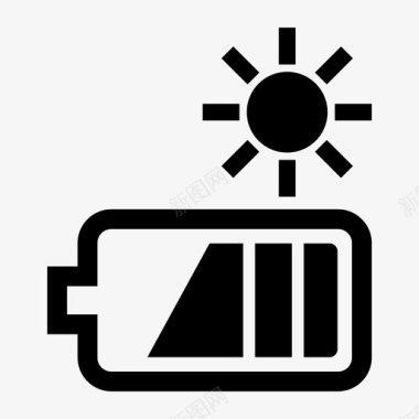 太阳能充电桩太阳能电力能源图标