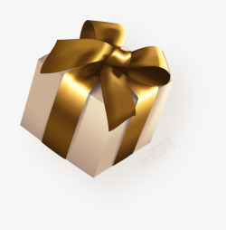 礼物礼盒金色圣诞节新年装饰图素材