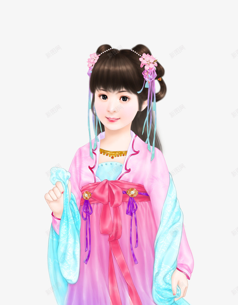 粉衣常服10岁开心l2png免抠素材_88icon https://88icon.com 粉衣 常服 开心