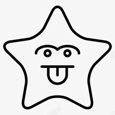 星星表情符号微笑图标