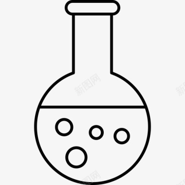 科学小实验烧杯实验烧瓶图标