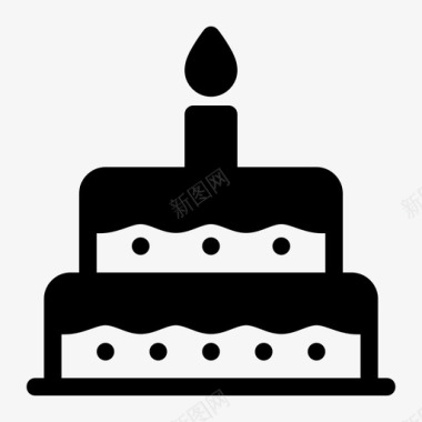 圣诞节聚会蛋糕生日圣诞节图标