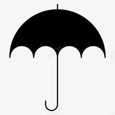 下雨天伞保护下雨图标