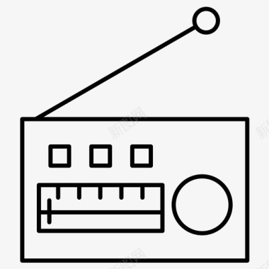广播调频收音机调频媒体图标
