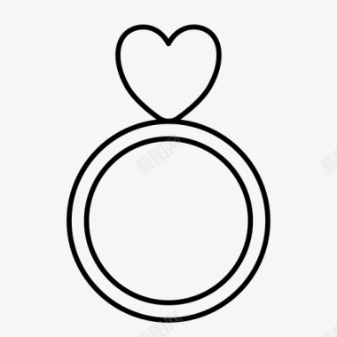 永远订婚戒指永远爱情图标