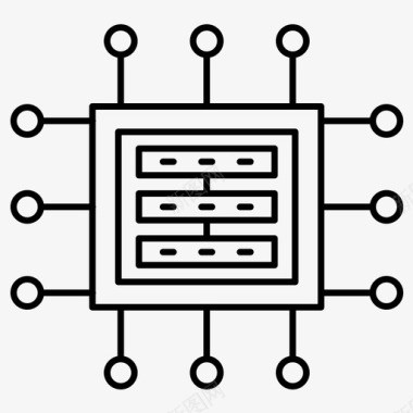 电路处理器芯片电路图标