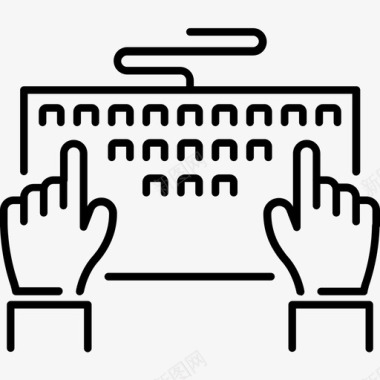 键盘计算机手图标
