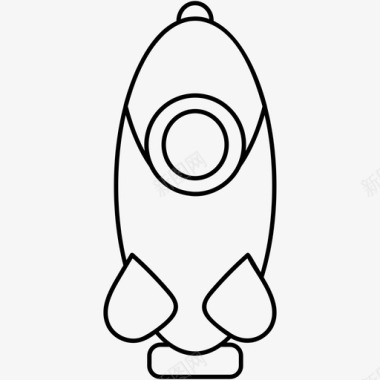 矢量火箭飞船太空火箭发射导弹图标