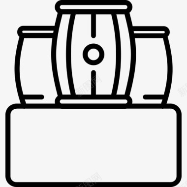 酒艺术字木桶屋酒啤酒图标