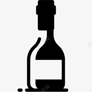 葡萄酒饮料瓶子图标