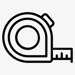 施工icon卷尺施工测量英寸卷尺高清图片