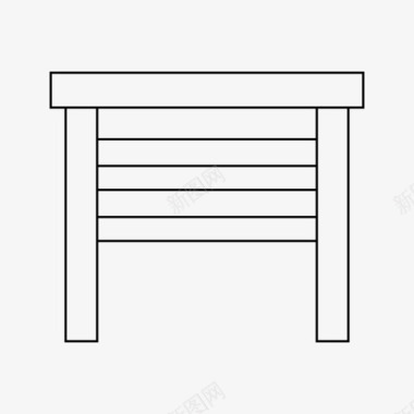 桌子俯视书桌装饰家具图标