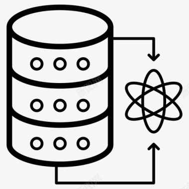 矢量数据分析图标数据科学数据研究数据库图标