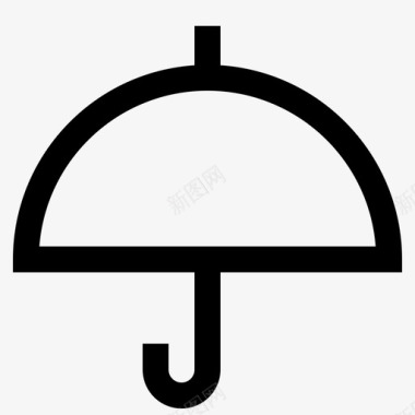 移动雨伞移动式安全图标