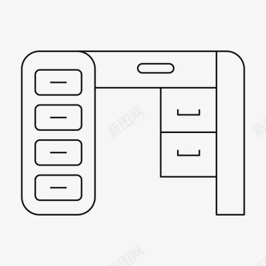 古代书桌图片书桌装饰家具图标