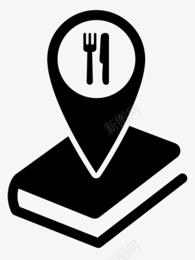 餐厅指南书籍食物图标