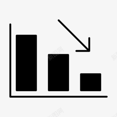下降矢量损失成本下降图形图标