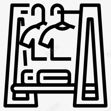矢量挂架衣架挂架架子图标
